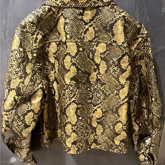 NWT BAUM UND PFERDGARTEN Yellow Snake Print Jacket - Picture 4 of 12
